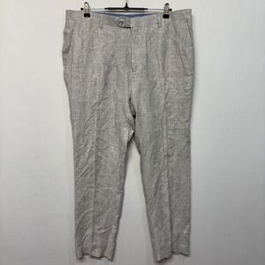 Tommy Hilfiger Men 100% Linen Chino Dress Pants Size 35x32 Gray C023 -9